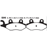 Goodridge CS Brake Pads - Model No G 046 CS -Husqvarna /Kawasaki /Suzuki /Yamaha