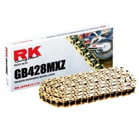 RK 428MXZ Heavy Duty Non O Ring Chain GOLD - 126 Link -12-48M-126GD -KTM /Yamaha