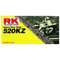 RK 520KZ Heavy Duty Non O Ring Chain-120 Link- 12-523-120 - Honda/Suzuki /Yamaha