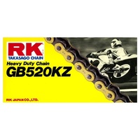 RK 520KZ Heavy Duty Non O Ring Chain GOLD-120 Link- 12-523-120GD - Suzuki / Yamaha