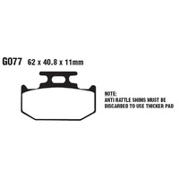 Goodridge CS Brake Pads - Model No - G 077 CS -Suzuki RM / RMX / Yamaha YZ / WR