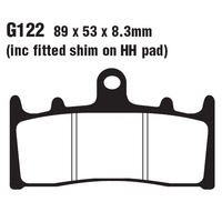 Goodridge GH Brake Pads - Model No G 122 GH - Kawasaki ER6 / Suzuki GSF / GSR