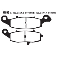 Goodridge ST Brake Pads - Model No G 193 ST - Kawasaki ER6 / Suzuki GSF / GSR