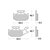 SBS SI Brake Pads - Model No 754SI - Bombardier / Can-am / Cannondale / Yamaha