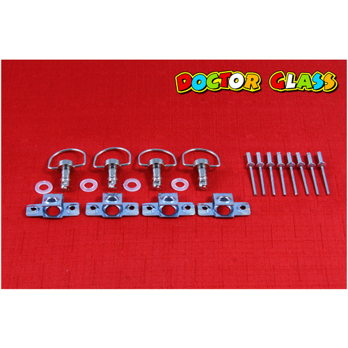 D RING RIVET DZUS FASTENERS X 4 KIT (SHAFT LENGTH 19MM)