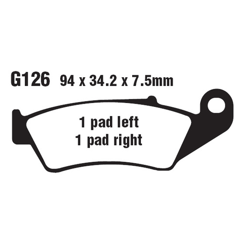 Goodridge CS Pads - G126CS - Fits Honda /Kawasaki /Suzuki /Yamaha