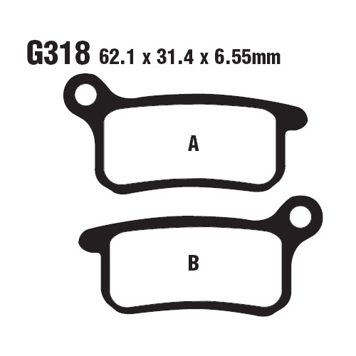 Goodridge CS Pads - G318CS - Fits Husqvarna CR65 / KTM SX 65