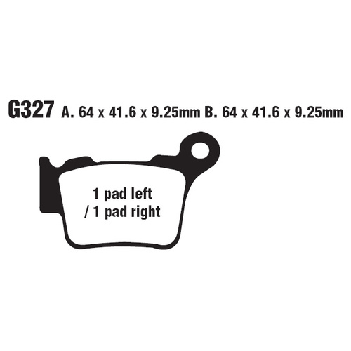 Goodridge CS Brake pads - Model No - G 327 CS - Husaberg / Husqvarna / KTM