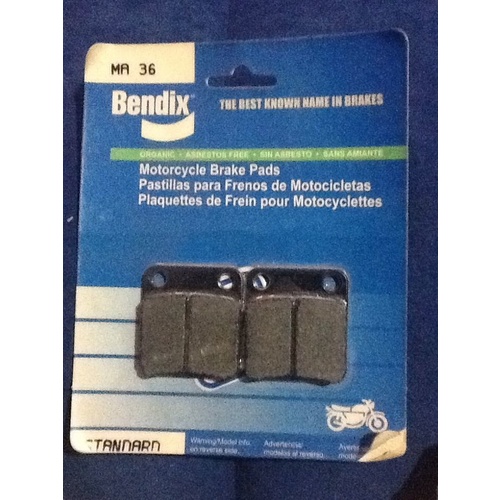 Bendix MA36 Organic - Front pads - Daelim / Honda / Kawasaki / Suzuki / Yamaha