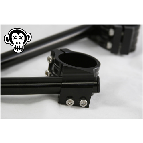 MonkeyBones Racing 53mm Clipon Handlebar Set - BLACK